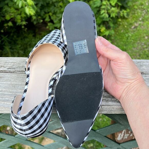 Forever21 Slip on * Black/White Checkered Shoes Sz 7.5 NWOT - Picture 4 of 9